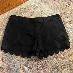 Black scalloped j. Crew shorts